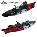 2.96m single Fishing Kayak sit on top with 4 flush mounted rod holder LLDPE